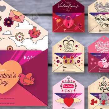 Intra απο ξύλο plywood 3mm-4mm πάχος – Πακέτο θήκης δωροκάρτας του Αγίου Βαλεντίνου Δίασταση  20x20 cm INTRAFABR-113939533 - Image 2