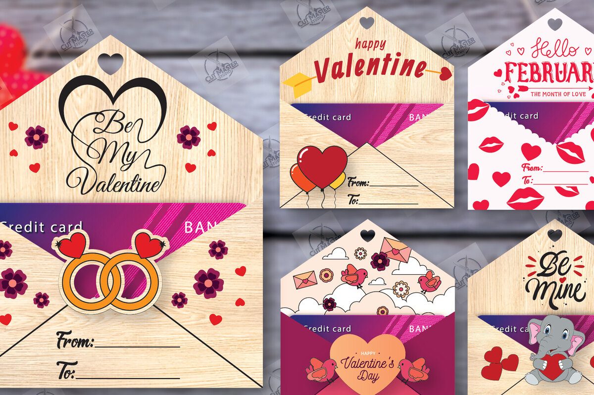 Intra απο ξύλο plywood 3mm-4mm πάχος – Πακέτο θήκης δωροκάρτας του Αγίου Βαλεντίνου Δίασταση  20x20 cm INTRAFABR-113939478