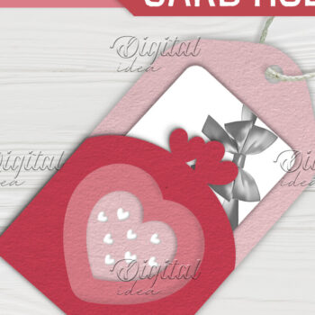 Intra απο ξύλο plywood 3mm-4mm πάχος – Ετικέτα κάτοχος δωροκάρτας του Αγίου Βαλεντίνου. Καρδιά Δίασταση  20x20 cm INTRAFABR-83082719 - Image 1