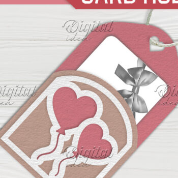 Intra απο ξύλο plywood 3mm-4mm πάχος – Ετικέτα κάτοχος δωροκάρτας του Αγίου Βαλεντίνου. Καρδιές Δίασταση  20x20 cm INTRAFABR-83082495 - Image 1