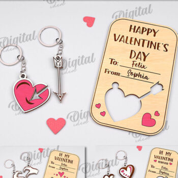 Intra απο ξύλο plywood 3mm-4mm πάχος – Δωροκάρτες Αγίου Βαλεντίνου Πακέτο κοπής με λέιζερ Δίασταση  20x20 cm INTRAFABR-111210586 - Image 1