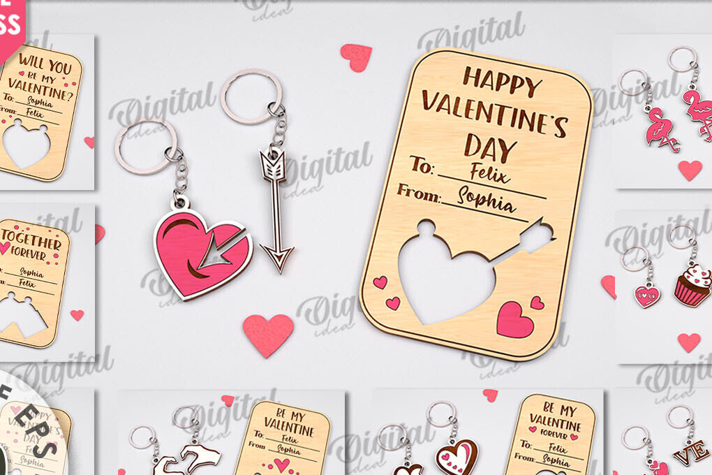 Intra απο ξύλο plywood 3mm-4mm πάχος – Δωροκάρτες Αγίου Βαλεντίνου Πακέτο κοπής με λέιζερ Δίασταση  20x20 cm INTRAFABR-111210586