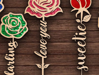 Intra απο ξύλο plywood 3mm-4mm πάχος – Δώρο Valentine’s Gift Rose Cut Laser Δίασταση  20x20 cm INTRAFABR-88694084 - Image 2