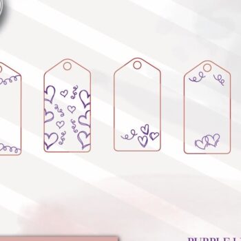 Intra απο ξύλο plywood 3mm-4mm πάχος – Πακέτο ετικετών δώρου Αγίου Βαλεντίνου Δίασταση  20x20 cm INTRAFABR-74519024 - Image 2