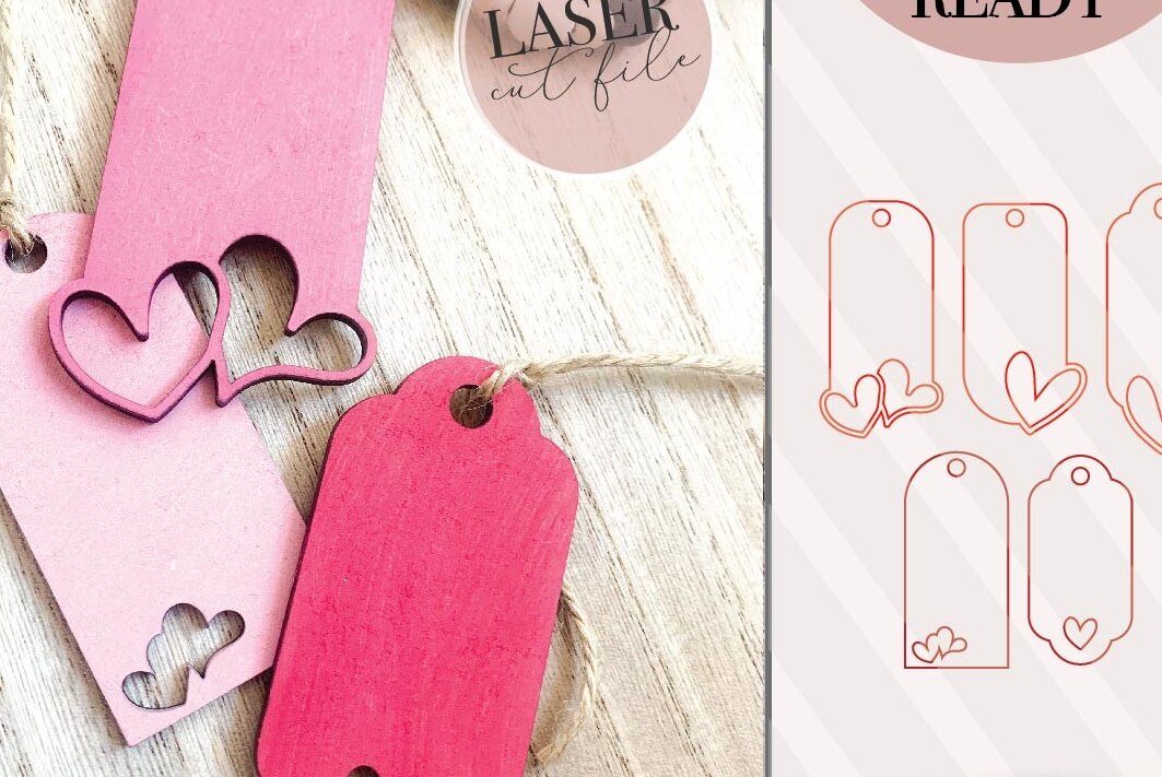 Intra απο ξύλο plywood 3mm-4mm πάχος – Πακέτο ετικετών δώρου Αγίου Βαλεντίνου Δίασταση  20x20 cm INTRAFABR-74518883