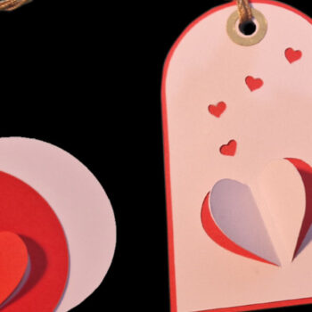 Intra απο ξύλο plywood 3mm-4mm πάχος – Ετικέτες δώρου του Αγίου Βαλεντίνου με αναδυόμενες καρδιές Δίασταση 20x20 cm INTRAFABR-57522027 - Image 1