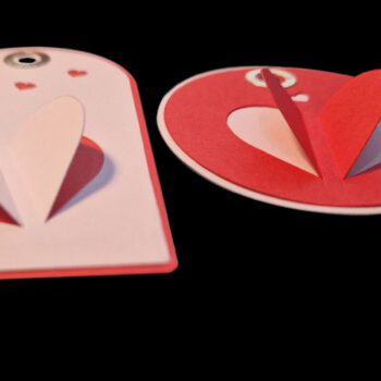 Intra απο ξύλο plywood 3mm-4mm πάχος – Ετικέτες δώρου του Αγίου Βαλεντίνου με αναδυόμενες καρδιές Δίασταση 20x20 cm INTRAFABR-57522027 - Image 2