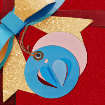 Intra απο ξύλο plywood 3mm-4mm πάχος – Ετικέτες δώρου του Αγίου Βαλεντίνου με αναδυόμενες καρδιές Δίασταση 20x20 cm INTRAFABR-57522027 - Image 3