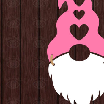 Intra απο ξύλο plywood 3mm-4mm πάχος – Πακέτο με σκουλαρίκια Valentines Gnome Δίασταση  5x5 cm INTRAFABR-51340113 - Image 2