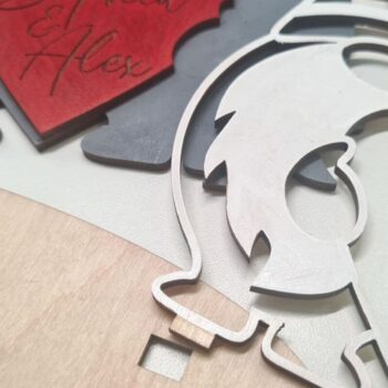 Intra απο ξύλο plywood 3mm-4mm πάχος – Valentines Gnome στο Stand Δίασταση  20x20 cm INTRAFABR-87169351 - Image 5