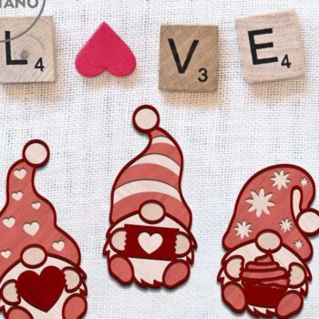 Intra απο ξύλο plywood 3mm-4mm πάχος – Valentine's Gnomes Bundle Multilayer Tem Δίασταση 20x20 cm INTRAFABR-86440975 - Image 2