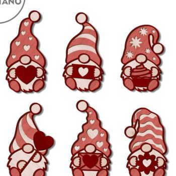 Intra απο ξύλο plywood 3mm-4mm πάχος – Valentine's Gnomes Bundle Multilayer Tem Δίασταση 20x20 cm INTRAFABR-86440975 - Image 7