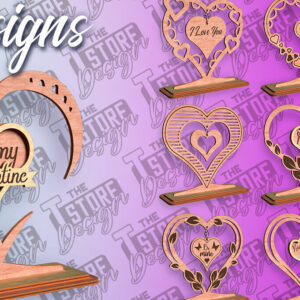 Intra απο ξύλο plywood 3mm-4mm πάχος –  βάσης κρεμαστό καρδιών του Αγίου Βαλεντίνου Δίασταση  20x20 cm INTRAFABR-81249685