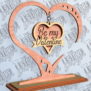 Intra απο ξύλο plywood 3mm-4mm πάχος –  βάσης κρεμαστό καρδιών του Αγίου Βαλεντίνου Δίασταση  20x20 cm INTRAFABR-81249236