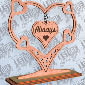 Intra απο ξύλο plywood 3mm-4mm πάχος –  βάσης κρεμαστό καρδιών του Αγίου Βαλεντίνου Δίασταση  20x20 cm INTRAFABR-81249500