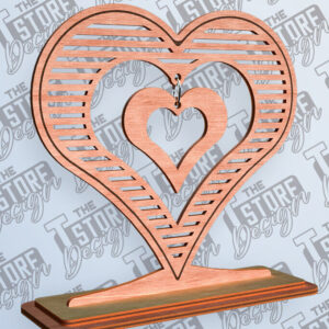 Intra απο ξύλο plywood 3mm-4mm πάχος –  βάσης κρεμαστό καρδιών του Αγίου Βαλεντίνου Δίασταση  20x20 cm INTRAFABR-81249538