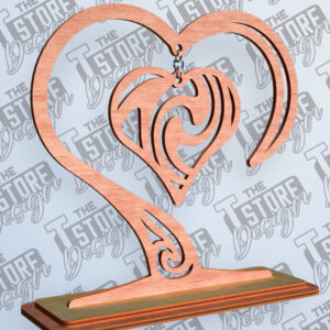 Intra απο ξύλο plywood 3mm-4mm πάχος –  βάσης κρεμαστό καρδιών του Αγίου Βαλεντίνου Δίασταση  20x20 cm INTRAFABR-81249605