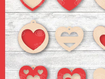 Intra απο ξύλο plywood 3mm-4mm πάχος – Ετικέτες δώρου Κρεμαστές καρδιές Αγίου Βαλεντίνου Δίασταση  20x20 cm INTRAFABR-88211260 - Image 1