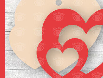 Intra απο ξύλο plywood 3mm-4mm πάχος – Ετικέτες δώρου Κρεμαστές καρδιές Αγίου Βαλεντίνου Δίασταση  20x20 cm INTRAFABR-88211260 - Image 5