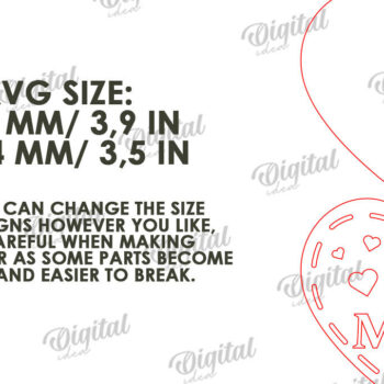 Intra απο ξύλο plywood 3mm-4mm πάχος –  κοπής με λέιζερ κάρτα καρδιάς του Αγίου Βαλεντίνου Δίασταση  20x20 cm INTRAFABR-111596728 - Image 2