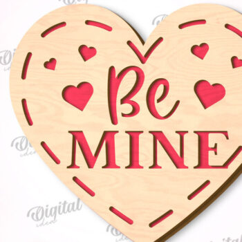 Intra απο ξύλο plywood 3mm-4mm πάχος –  κοπής με λέιζερ κάρτα καρδιάς του Αγίου Βαλεντίνου Δίασταση  20x20 cm INTRAFABR-111596757 - Image 1