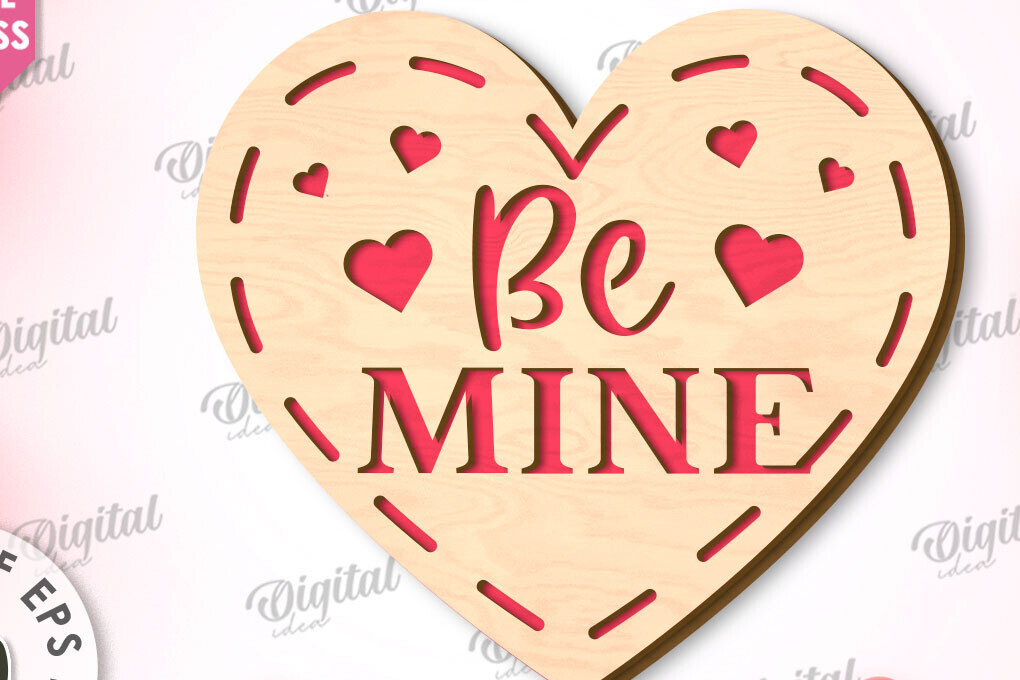 Intra απο ξύλο plywood 3mm-4mm πάχος –  κοπής με λέιζερ κάρτα καρδιάς του Αγίου Βαλεντίνου Δίασταση  20x20 cm INTRAFABR-111596757