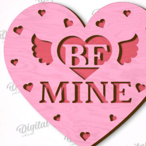 Intra απο ξύλο plywood 3mm-4mm πάχος –  κοπής με λέιζερ κάρτα καρδιάς του Αγίου Βαλεντίνου Δίασταση  20x20 cm INTRAFABR-111596928