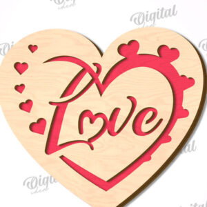 Intra απο ξύλο plywood 3mm-4mm πάχος – Πακέτο κοπής λέιζερ για κάρτες καρδιών του Αγίου Βαλεντίνου Δίασταση 20x20 cm INTRAFABR-111597806