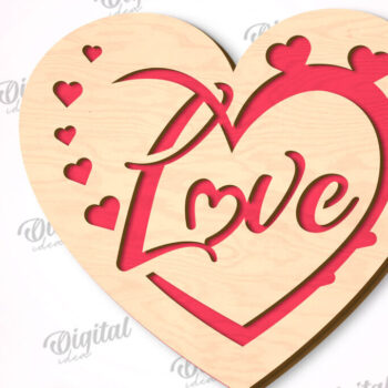 Intra απο ξύλο plywood 3mm-4mm πάχος – Πακέτο κοπής λέιζερ για κάρτες καρδιών του Αγίου Βαλεντίνου Δίασταση  20x20 cm INTRAFABR-111597806 - Image 10