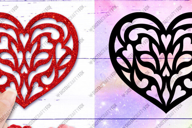 Intra απο ξύλο plywood 3mm-4mm πάχος – Καρδιά του Αγίου Βαλεντίνου, Heart Δίασταση  20x20 cm INTRAFABR-115437679