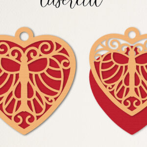 Intra απο ξύλο plywood 3mm-4mm πάχος – Κοπή με λέιζερ καρδιάς Αγίου Βαλεντίνου Δίασταση  20x20 cm INTRAFABR-113719281