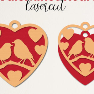 Intra απο ξύλο plywood 3mm-4mm πάχος – Κοπή με λέιζερ καρδιάς Αγίου Βαλεντίνου Δίασταση  20x20 cm INTRAFABR-113463728