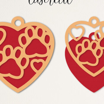 Intra απο ξύλο plywood 3mm-4mm πάχος – Κοπή με λέιζερ καρδιάς Αγίου Βαλεντίνου Δίασταση  20x20 cm INTRAFABR-113719041 - Image 1