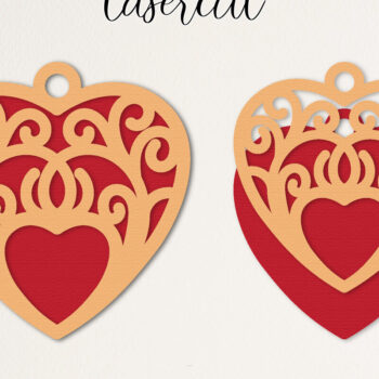 Intra απο ξύλο plywood 3mm-4mm πάχος – Κοπή με λέιζερ καρδιάς Αγίου Βαλεντίνου Δίασταση  20x20 cm INTRAFABR-113719107 - Image 1