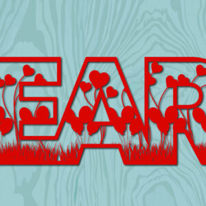 Intra απο ξύλο plywood 3mm-4mm πάχος – Αρχείο λέιζερ/χαρτί κοπής Valentine's Heart Δίασταση  20x20 cm INTRAFABR-22111975