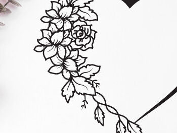 Intra απο ξύλο plywood 3mm-4mm πάχος – Valentine's Heart Rose Wall Art 1392 Δίασταση  40x30 cm INTRAFABR-115449910 - Image 1