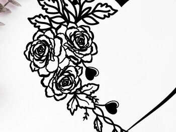 Intra απο ξύλο plywood 3mm-4mm πάχος – Valentine's Heart Rose Wall Art 1396 Δίασταση  40x30 cm INTRAFABR-115488580 - Image 1