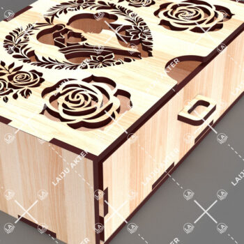 Intra απο ξύλο plywood 3mm-4mm πάχος – Αρχείο κοπής με λέιζερ για κοσμήματα Αγίου Βαλεντίνου Δίασταση  20x20 cm INTRAFABR-112401074 - Image 3