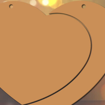 Intra απο ξύλο plywood 3mm-4mm πάχος – Μπρελόκ Αγίου Βαλεντίνου με Δίασταση  5x5 cm INTRAFABR-21357156 - Image 1