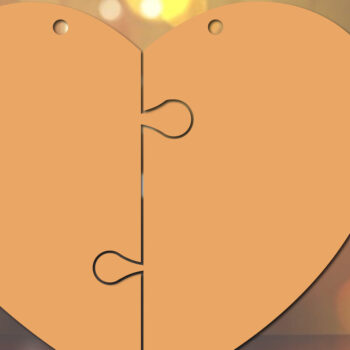 Intra απο ξύλο plywood 3mm-4mm πάχος – Μπρελόκ Αγίου Βαλεντίνου Laser-Cut Δίασταση  5x5 cm INTRAFABR-21336240 - Image 1