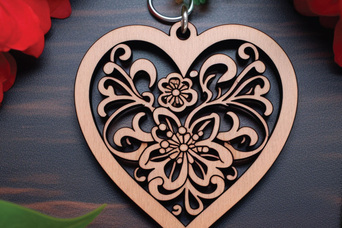 Intra απο ξύλο plywood 3mm-4mm πάχος – Μπρελόκ Αγίου Βαλεντίνου Design Δίασταση  5x5 cm INTRAFABR-85772661