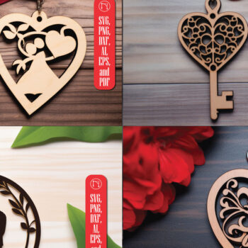 Intra απο ξύλο plywood 3mm-4mm πάχος – Μπρελόκ Αγίου Βαλεντίνου Design Δίασταση  5x5 cm INTRAFABR-85816403 - Image 1