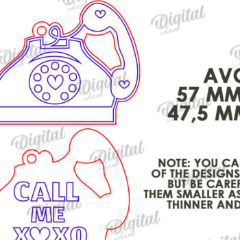 Intra απο ξύλο plywood 3mm-4mm πάχος – Μπρελόκ Αγίου Βαλεντίνου Πακέτο κοπής με λέιζερ Δίασταση  5x5 cm INTRAFABR-110315464 - Image 2