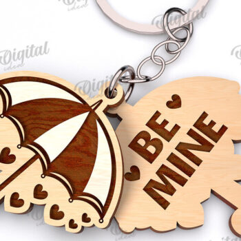 Intra απο ξύλο plywood 3mm-4mm πάχος – Μπρελόκ Αγίου Βαλεντίνου Πακέτο κοπής με λέιζερ Δίασταση  5x5 cm INTRAFABR-110315464 - Image 7