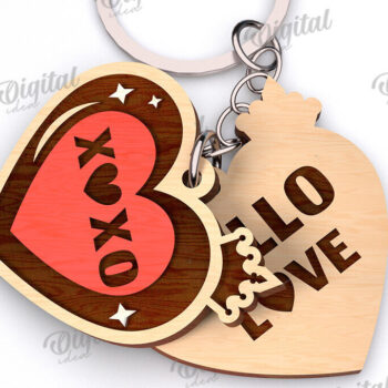 Intra απο ξύλο plywood 3mm-4mm πάχος – Μπρελόκ Αγίου Βαλεντίνου Πακέτο κοπής με λέιζερ Δίασταση  5x5 cm INTRAFABR-110315464 - Image 8