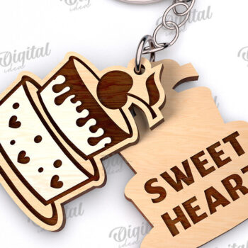 Intra απο ξύλο plywood 3mm-4mm πάχος – Μπρελόκ Αγίου Βαλεντίνου Πακέτο κοπής με λέιζερ Δίασταση  5x5 cm INTRAFABR-110315464 - Image 9