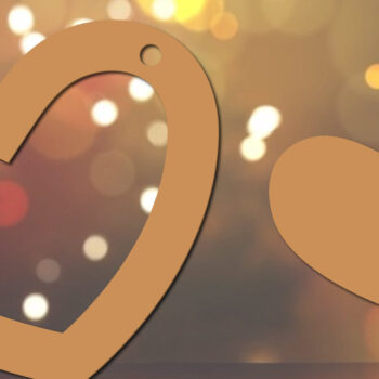 Intra απο ξύλο plywood 3mm-4mm πάχος – Μπρελόκ Valentine's Cut Laser-Cut Δίασταση  5x5 cm INTRAFABR-21335026 - Image 1