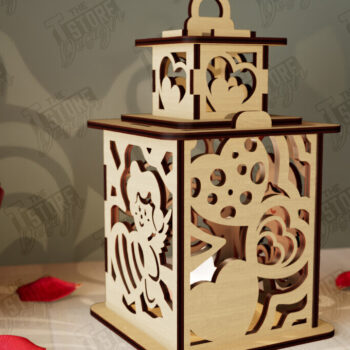 Intra απο ξύλο plywood 3mm-4mm πάχος – Πακέτο με φανάρια του Αγίου Βαλεντίνου | Λάμπα σκιών Δίασταση  20x20 cm INTRAFABR-110187758 - Image 4