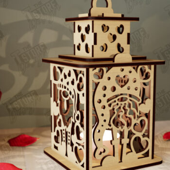 Intra απο ξύλο plywood 3mm-4mm πάχος – Πακέτο με φανάρια του Αγίου Βαλεντίνου | Λάμπα σκιών Δίασταση  20x20 cm INTRAFABR-110187758 - Image 5