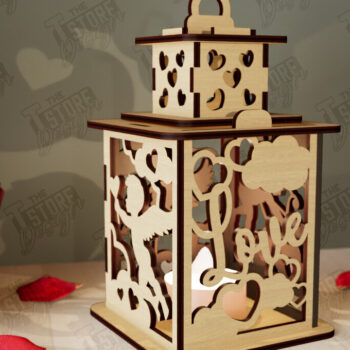 Intra απο ξύλο plywood 3mm-4mm πάχος – Πακέτο με φανάρια του Αγίου Βαλεντίνου | Λάμπα σκιών Δίασταση  20x20 cm INTRAFABR-110187758 - Image 6